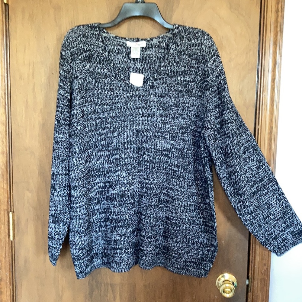 Hasting & Smith v neck pullover sweater black combo 3X - Picture 8 of 14